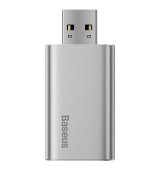 Baseus USB Flash Drive 16GB with USB charger for laptop, computer and car (silver)