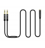 3.5mm Earphone & Microphone 2in1 Adapter for Computers (115cm)