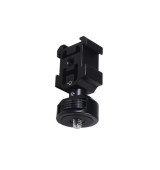 Triple Cold Shoe Adapter with 1/4inch Screw