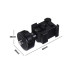 Triple Cold Shoe Adapter with 1/4inch Screw