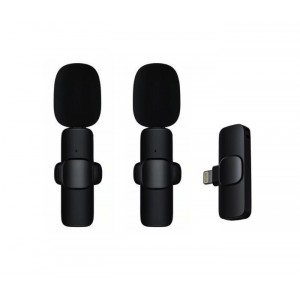 2v1 Lightning Lavalier Wireless Microphone (With Battery)