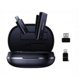 Bezdrátový klopový mikrofon 2,4G Dual-MIC ENC s redukcí šumu (univerzální s Aku)
