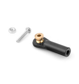 2403 Kulový čep V1, pr.4mm, M2/1,6 krátký, Černý 6ks