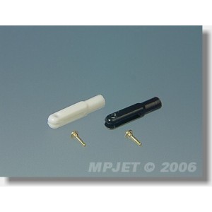Vidlička plast, délka 23 mm, šířka drážky 1,6, čep pr. 1,6, M2, balení 2 ks