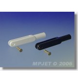 2124 Vidlička plast, l=44 mm, šířka drážky 3, čep pr.2,5, M3 Bílá 2ks