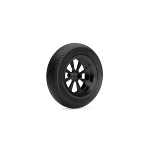 115mm Podvozkové kolo s hliníkovým středem a náhradní gumou - Černé (1ks)