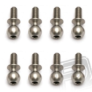 Kulové čepy, střibrné, 6mm, 8ks.