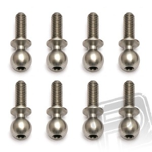 Kulové čepy, střibrné, 8mm, 8ks.