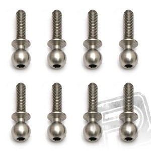 Kulové čepy, střibrné, 10mm, 8ks.