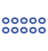 Ballstud podložky, 5.5x0.5mm, modré alu, 10 ks.