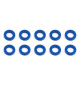 Ballstud podložky, 5.5x1.0mm, modré alu, 10 ks.