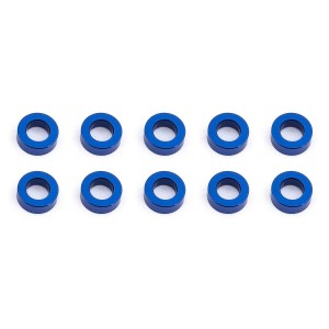 Ballstud podložky, 5.5x2.0mm, modré alu, 10 ks.