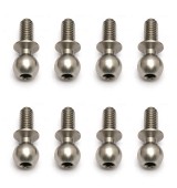 Kulové čepy, střibrné, 6mm, 8ks.
