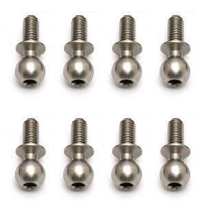 Kulové čepy, střibrné, 6mm, 8ks.