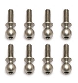 Kulové čepy, střibrné, 8mm, 8ks.