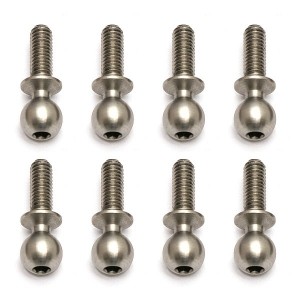 Kulové čepy, střibrné, 8mm, 8ks.