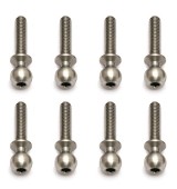 Kulové čepy, střibrné, 12mm, 8ks.