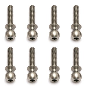 Kulové čepy, střibrné, 12mm, 8ks.