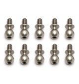 Kulové čepy, střibrné, 4mm, 10ks.