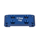 RC10B6.4 hliníkový modrý Bulkhead, 0°, 1 ks.