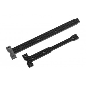 FT B74 plastová vzpěra šasi 2,5mm, uhlíková verze, 1+1 ks.