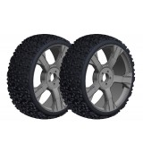 Off-Road 1/8 Buggy nalepené gumy - Gripper - černé disky - 1 pár