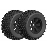 Off-Road 1/8 Monster nalepené gumy - Gripper - černé disky - 1 pár