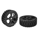 Off-Road 1/8 Buggy gumy - Xprit - Low Profile - nalepené na černých diskách - 1 pár