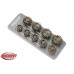 Hliníkový držák pastorků M1.0/5,0mm hřídel (pro devět pastorků)