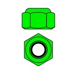 Hliníkové Nylon STOPmatky M2 - zelené - 10 ks.