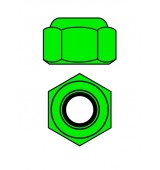 Hliníkové Nylon STOPmatky M4 - zelené - 10 ks.
