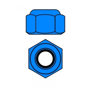 Hliníkové Nylon STOPmatky M4 - modré - 10 ks.