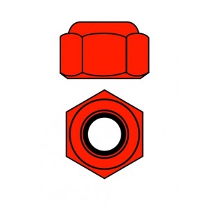 Hliníkové Nylon STOPmatky M3 - červené - 10 ks.