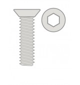 Titanium šroub s zápustnou hlavou M4 x 8mm - 6 Ks.