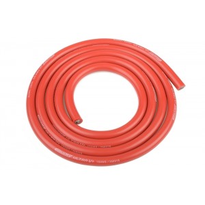 Silikonový kabel 5,5qmm, 10AWG, 1metr, červený