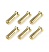 Bullit konektor 5.0mm - samec - s drážkou - pozlacený (6 ks.)
