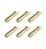 Bullit konektor 5.0mm - samec - s drážkou - pozlacený (6 ks.)