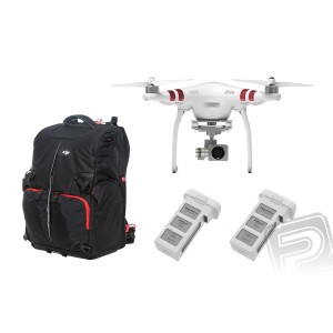 DJI - Phantom 3 Standard + 2 baterie navíc + DJI batoh pro Phantom 3 a 4