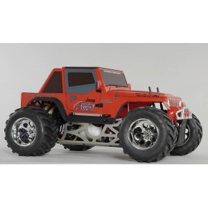 FG Monster Jeep 1/6 4WD, RTR 2,4GHz LCD, červená karoserie