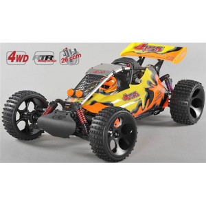 FG Buggy WB 535 4wd 1/6 model, RTR 2,4 GHz LCD, žluto-oranžová karoserie