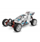 FG Leopard 4 Buggy 4wd 1/6 model, RTR 2,4 GHz LCD RC soupravou, bílo/modrá karoserie