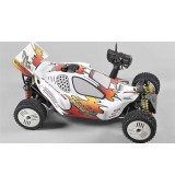 FG Leopard 2 Buggy 2wd 1/6 model, RTR 2,4 GHz LCD RC soupravou, bílo/červená karoserie