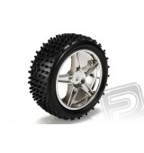 Gumy BUGGY komplet nalepené 1/10 - přední chrom, 2ks.
