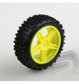 Gumy BUGGY komplet nalepené 1/10 - přední žluté, 2ks.