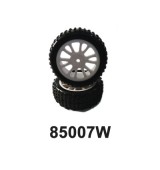 Přední gumy nalepené na bílých diskách (HM85005W+HM85006) 2ks.