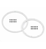 Wheel Bead Lock Rings (White/For 2 Wheels)