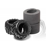 Tyres w/Inserts 2 Pcs (Blackout MT)