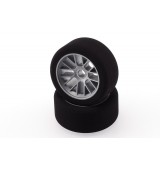 Mechové přední gumy, Pan Car 1/10, bílý disk, sh 40