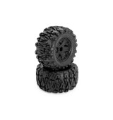 TERRAMAX 140/73mm nalepené gumy, černé disky s 12mm šestihranem, 2 ks.