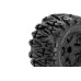 TERRAMAX 140/73mm nalepené gumy, černé disky s 12mm šestihranem, 2 ks.